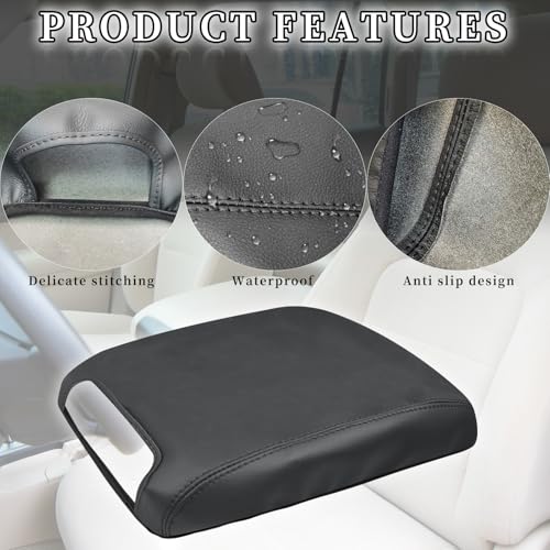 Bilisin Center Console Cover Compatible with Toyota Land Cruiser 2007-2014 Accessories Waterproof Middle Console Lid Cover PU Leather Armrest Box Cover Protector - Image 4