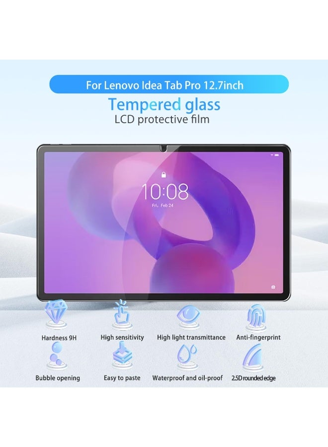 1 Pack Screen Protector for Lenovo Idea Tab Pro/Yoga Tab Plus 12.7inch 2025, HD Tempered Glass,9h Hardness,Scratch,Anti-Fingerprin,Tempered Glass Film Guard - Image 2