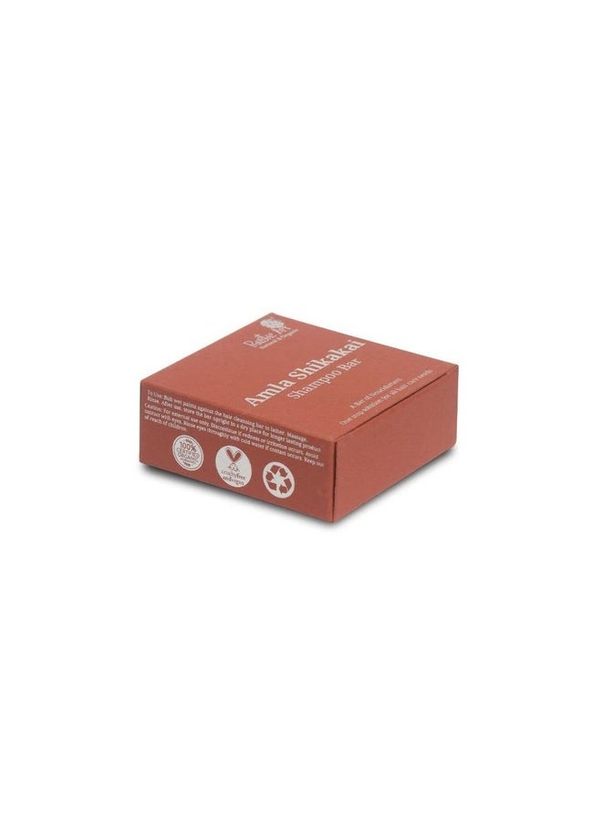 Rustic Art - Amla Shikakai Organic Shampoo Bar Methi Ginger Mango Butter Reduces Hair Fall Detangles Sulphate & Paraben Free Natural & Organic 75 Gm - Image 1