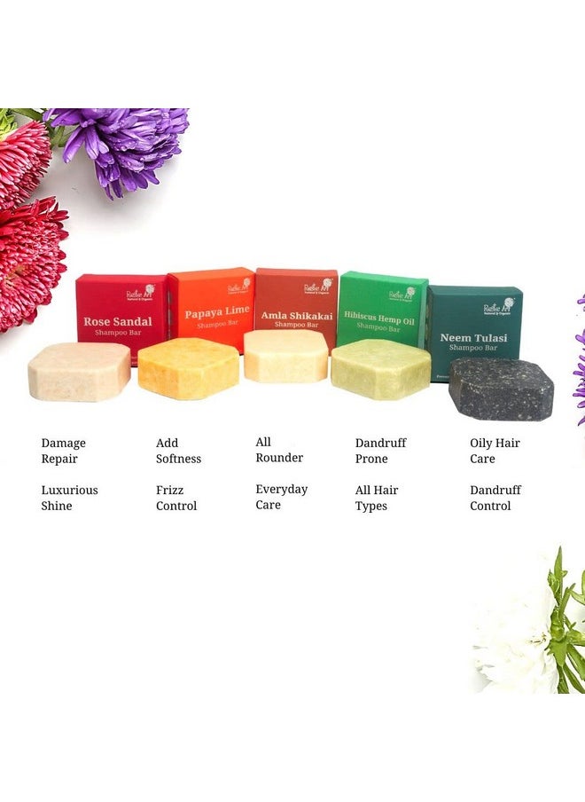 Rustic Art - Amla Shikakai Organic Shampoo Bar Methi Ginger Mango Butter Reduces Hair Fall Detangles Sulphate & Paraben Free Natural & Organic 75 Gm - Image 1
