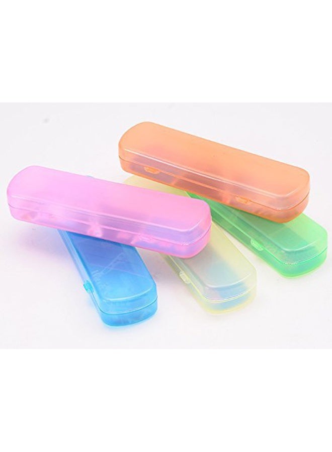 Luzen 4 قطع حافظة فرشاة أسنان بلاستيكية محمولة صندوق تخزين معجون الأسنان حامل فرشاة الأسنان للاستخدام أثناء السفر - Image 2