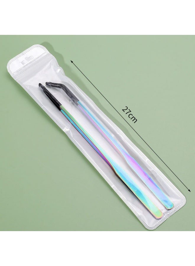 2PCS Stainless Steel Reptile Feeding Tongs, 27cm Straight & Curved, for Bearded Dragon, Snake Tanks, Aquariums & Crafts - Image 4