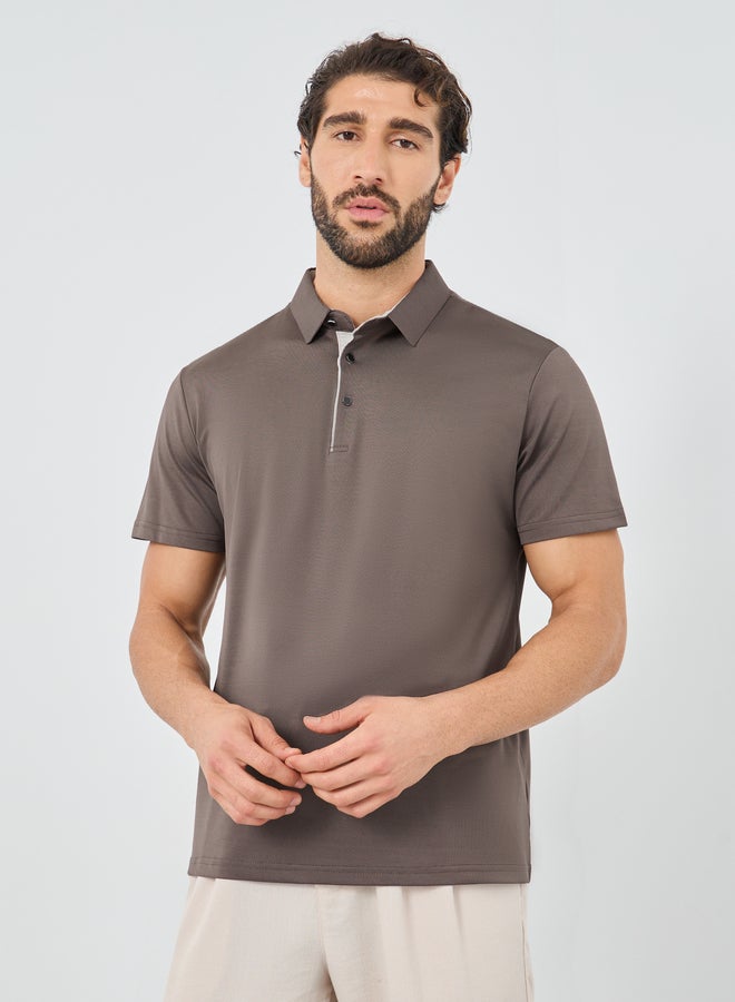 Styli Contrast Placket Regular Fit Polo T-Shirt - Image 1