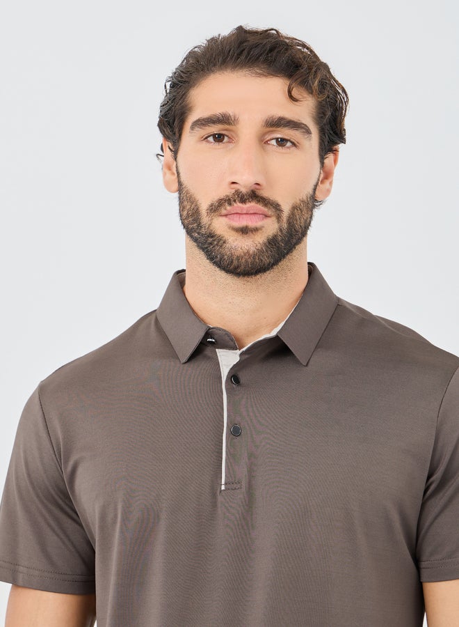 Styli Contrast Placket Regular Fit Polo T-Shirt - Image 3