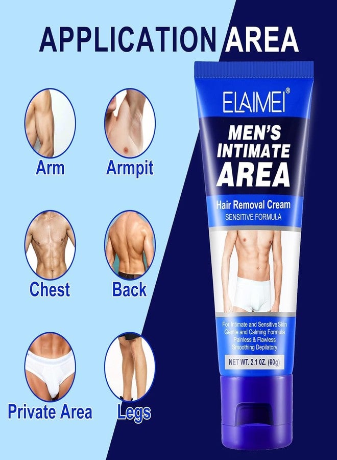 Maani Men's Painless Body Hair Removal Cream for Sensitive Areas, Effectively Removes Coarse Hair from Underarms, Legs, Chests, Private Parts (HIM) - Image 3
