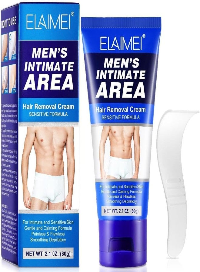 Maani Men's Painless Body Hair Removal Cream for Sensitive Areas, Effectively Removes Coarse Hair from Underarms, Legs, Chests, Private Parts (HIM) - Image 1