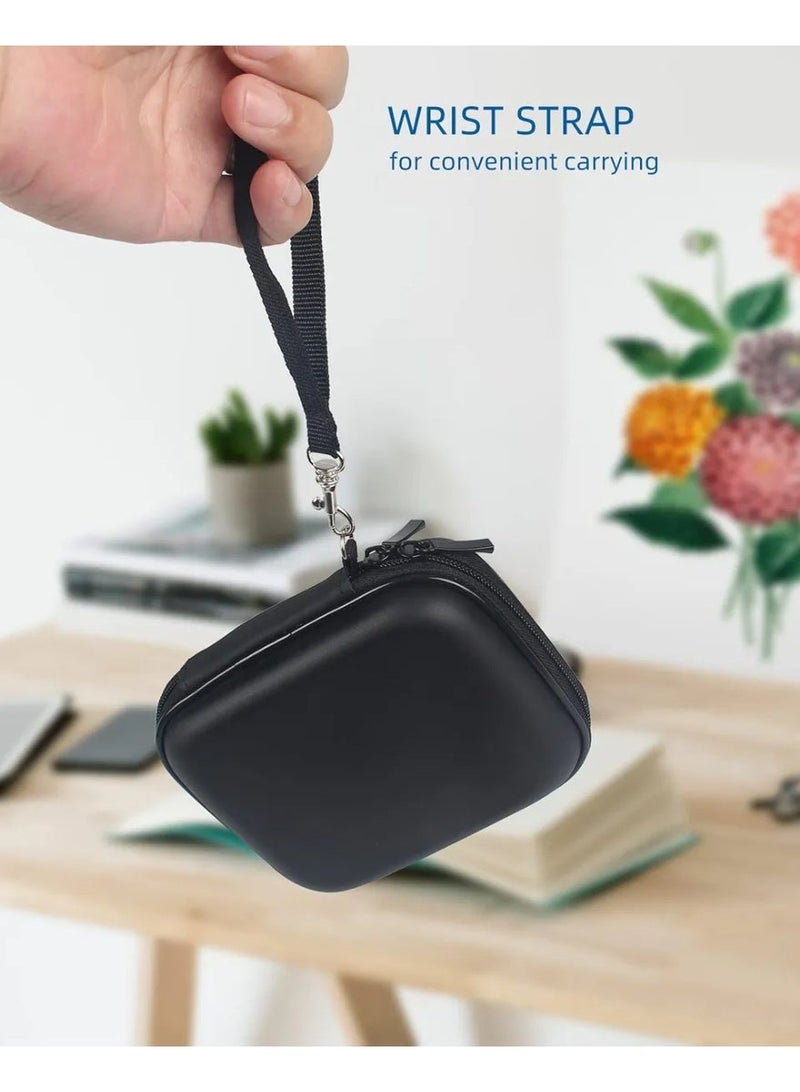 فلوفازو حافظة قرص صلب خارجي سوداء مقاس 2.5 بوصة مع مساحة تخزين وخطاف تعليق - تتسع لكابلات USB وسماعات الأذن والشواحن والملحقات - منظم محمول شامل للسفر والمكتب والمنزل - Image 3