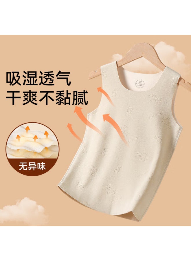 Xueximan Kids Thermal Vest Autumn Winter Boys Fleece Warm Seamless Top Girls Baby Inner Wear Base Layer Vest