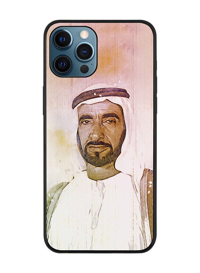 Stylizedd Rugged Black edge case for Apple iPhone 12 Pro Max Slim fit Soft Case Flexible Rubber Edges Anti Drop TPU Gel Thin Cover -  The Wise Sheikh Zayed - Image 1