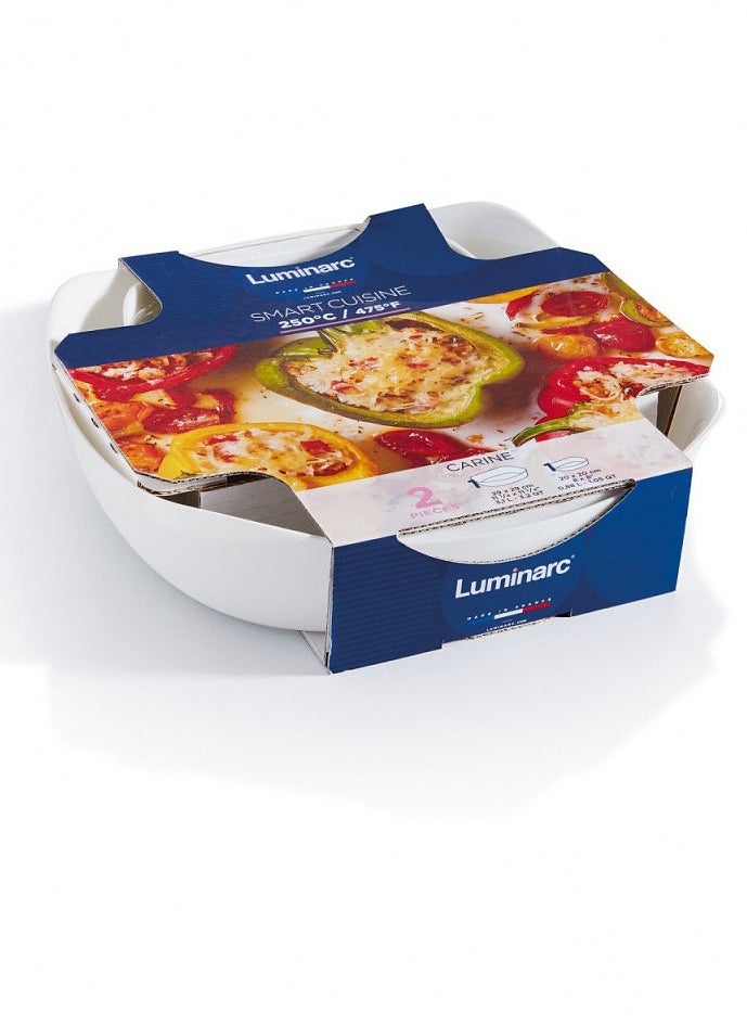 2 Pieces Smart Cuisine Carine Set Of Baking Dishes
