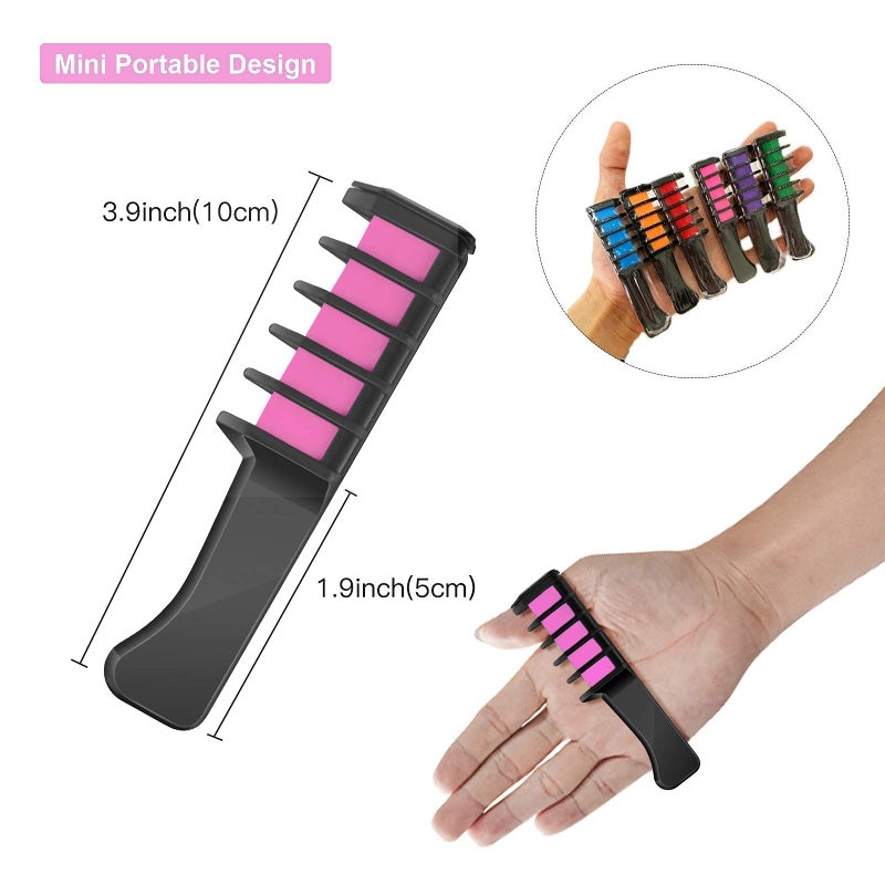 MSDADA 10 Color Hair Chalk for Girls - Hair Chalk Comb Kids Temporary Hair Color Dye - Teen Girl Gift Hair Stuff Accessories Makeup Kit Christmas Gifts Toys for Girls Age 6 7 8 9 10 11 12 13 Year Old - Image 3