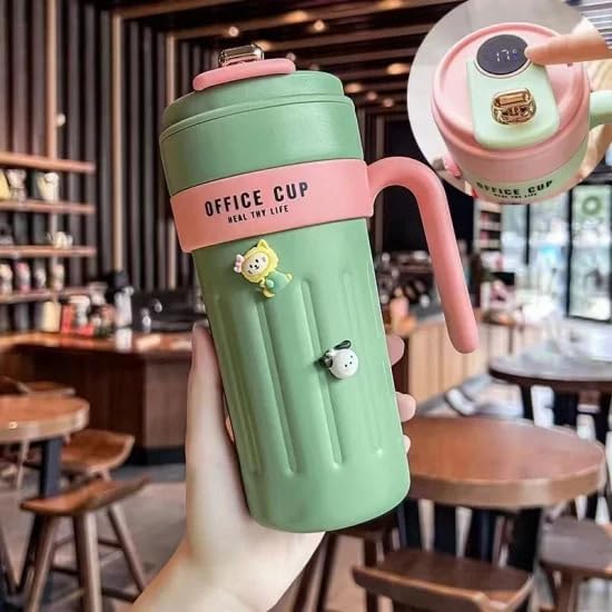 KPS Coffee Tumbler with Lid Handle Smart Touch Temperature Display Cup Double Wall Insulated Stainless Steel Mug Hot Cold Beverages for TravelOfficeHome Pack of 1Multicolor650ml - Image 5