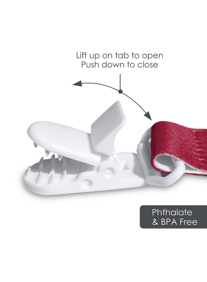 Baby Fanatic BabyFanatic Officially Licensed Unisex Pacifier Clip 2-Pack - NCAA Alabama Crimson Tide - Officially Licensed Baby Apparel - Image 3