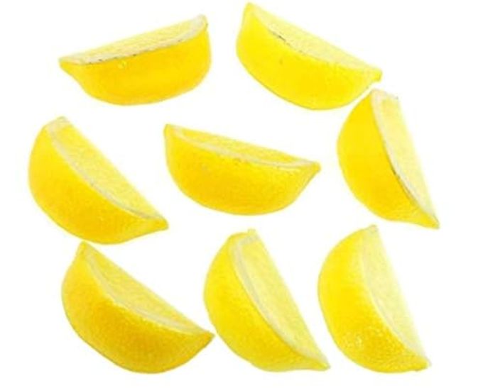 14PCS FAKE FRUIT HOME HOUSE KITCHEN PARTY DECORATION FAUX FRUIT PROPSSIMULATION YELLOW LEMON BLOCKS