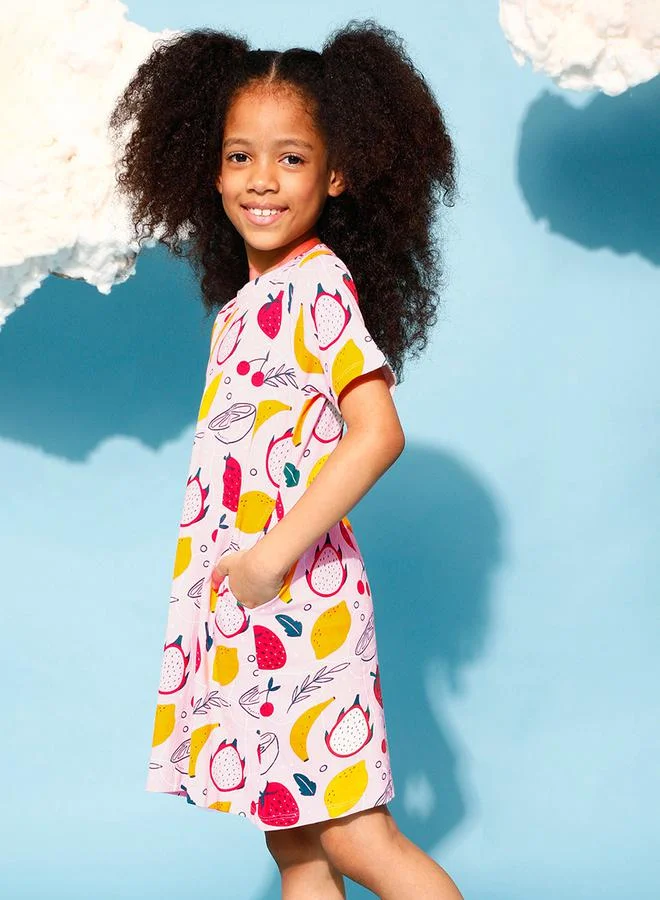 Clovia Cubs Fruit Print Round Neck Night Dress by Styli