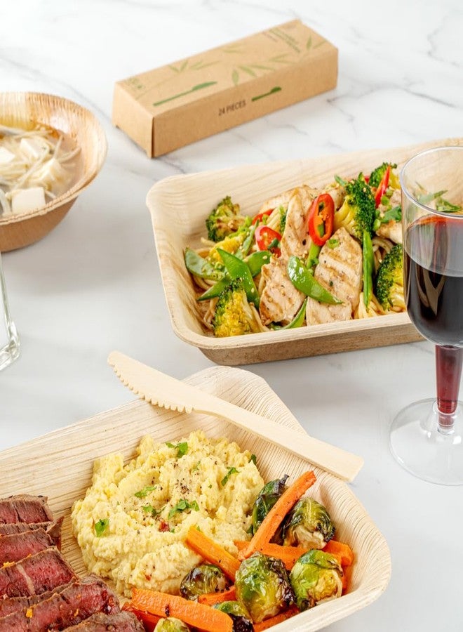 Restaurantware Bambuddha 7 Inch Wooden Knives 24 Disposable Bamboo Knives - Durable Smooth Finish Bamboo Sustainable Cutlery Withstands Heat Alternative To Plastic Cutlery - Image 3