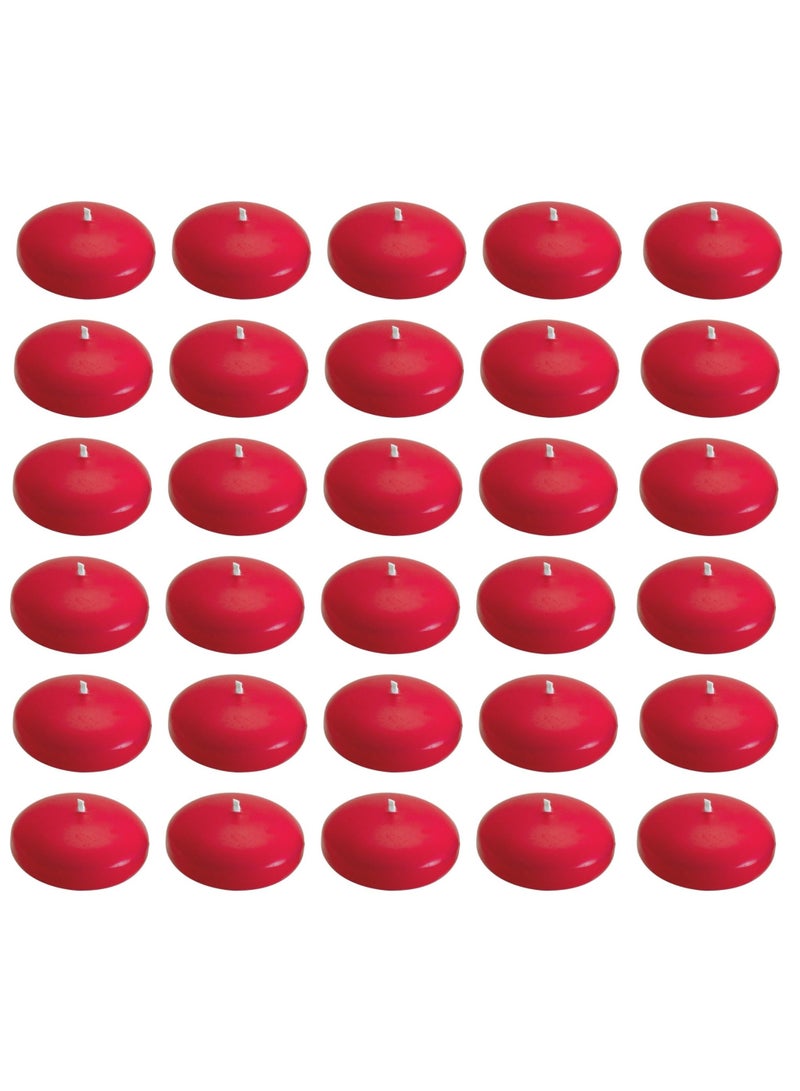 Red Floating Candles Pack of 30 Elegant Décor for Events, Spa & Home Ambience
