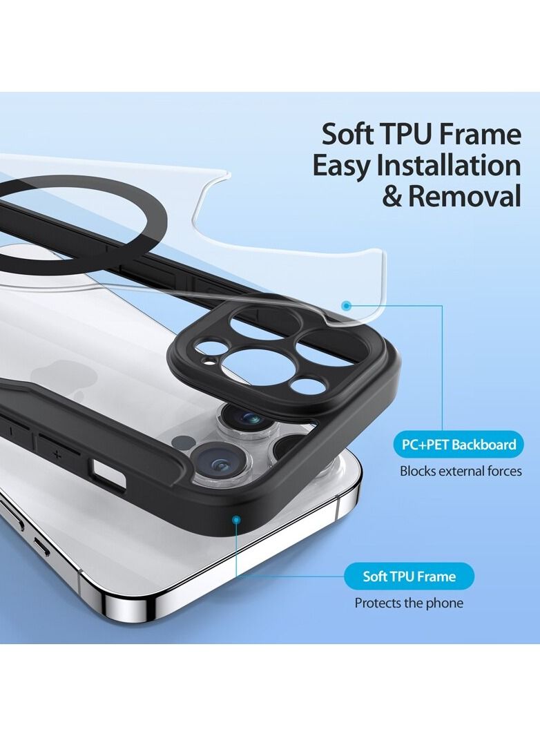 DUX DUCIS Case for iPhone 14 Pro Max Case Wallet Compatible with Magsafe, Shockproof Translucent Back Slim Full Protective Flip Folio Wallet Case with Card Slot PU Leather Cover for 14 Pro Max 6.7"  - Image 2