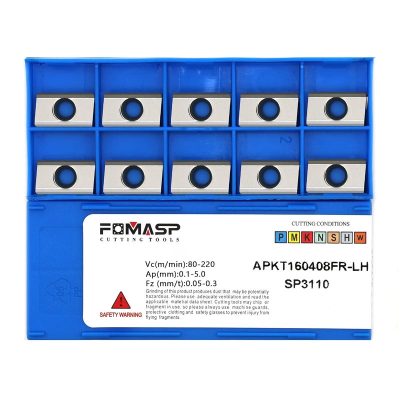 FomaSP Carbide Inserts for Aluminum APKT160408FR for Milling Cutting Aluminum Inserts 10 PCS - Image 1