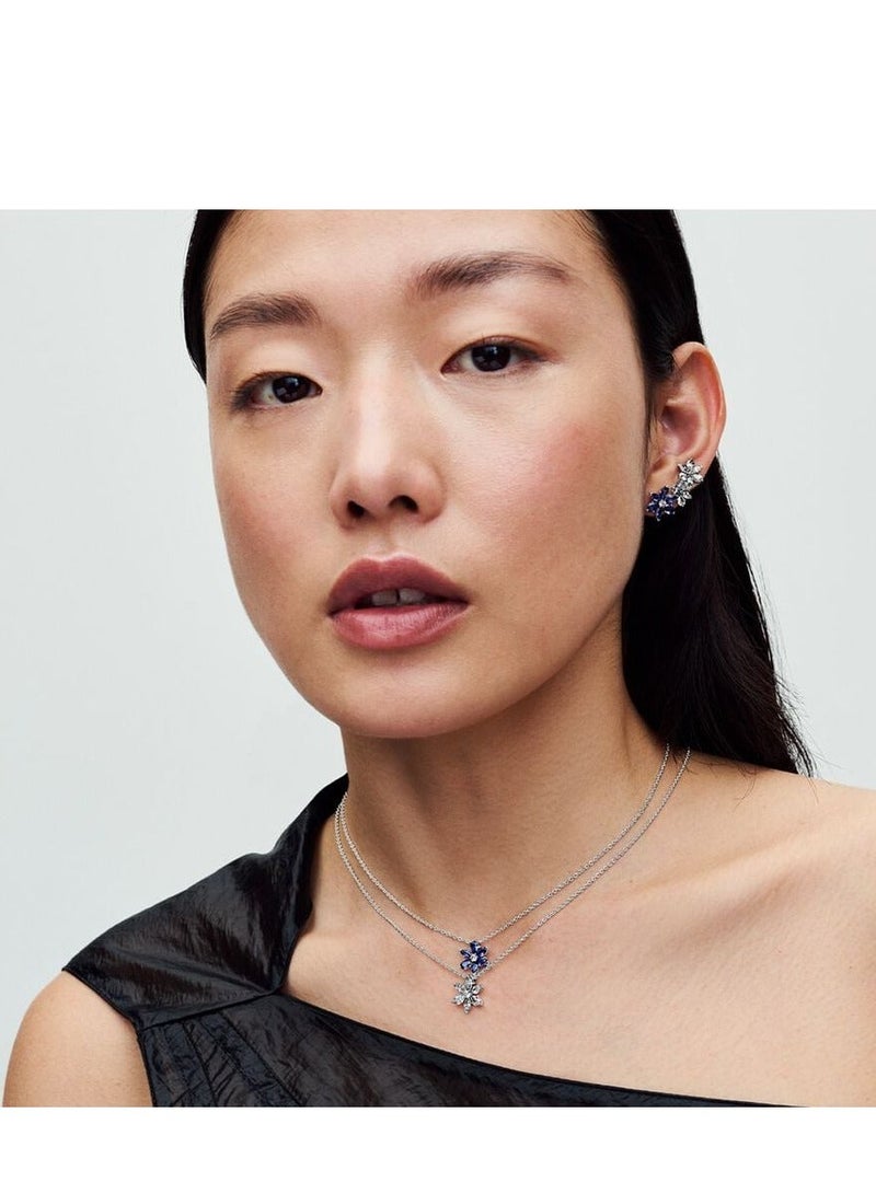 Pan Home Silver petal-shaped necklace clavicle chain - Image 3