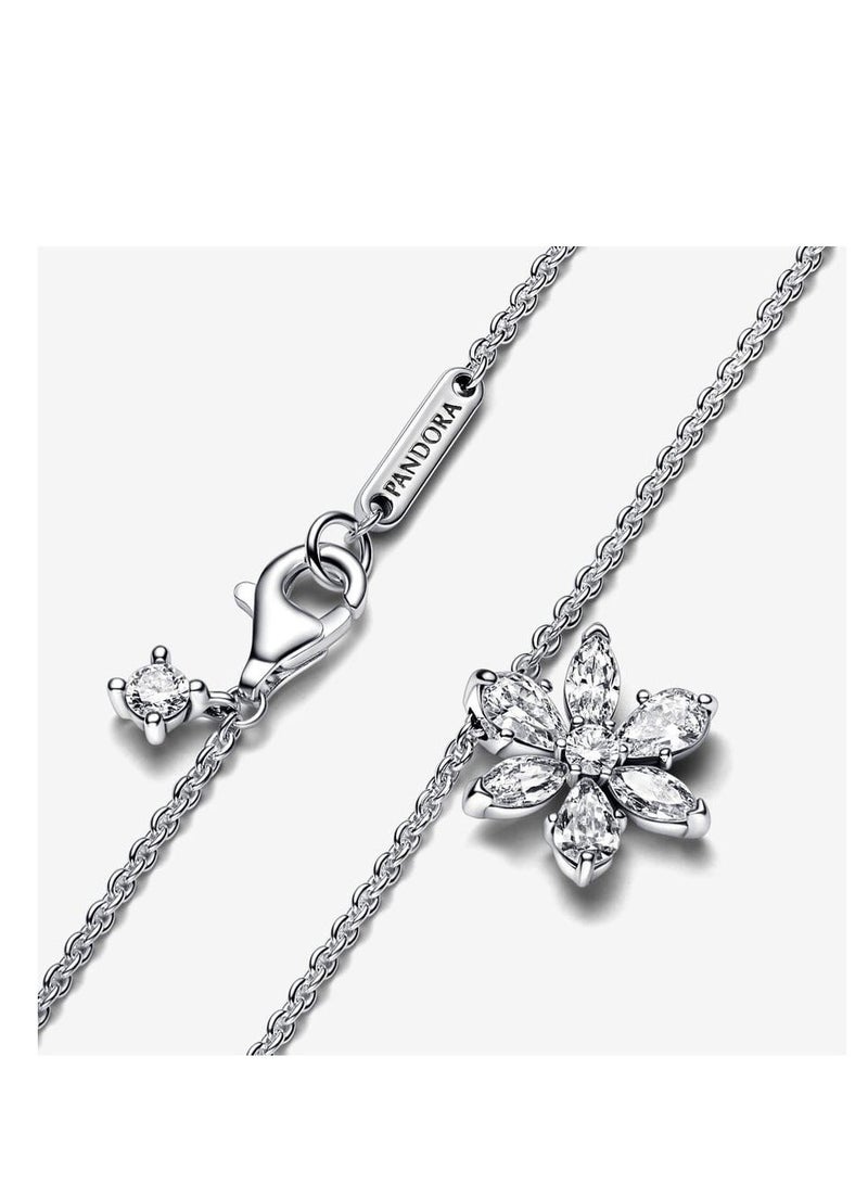 Pan Home Silver petal-shaped necklace clavicle chain - Image 4