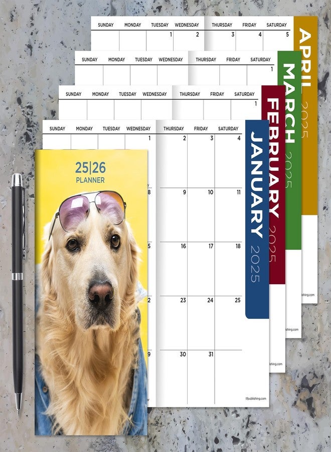 TF PUBLISHING 2025-2026 Sup Dog 2-Year Small Monthly Pocket Planner - 2-Page Large Calendar Grid and Lined Notes Section in Back - Monthly Day Planner for Purse - 3.5" x 6.5" - Image 3