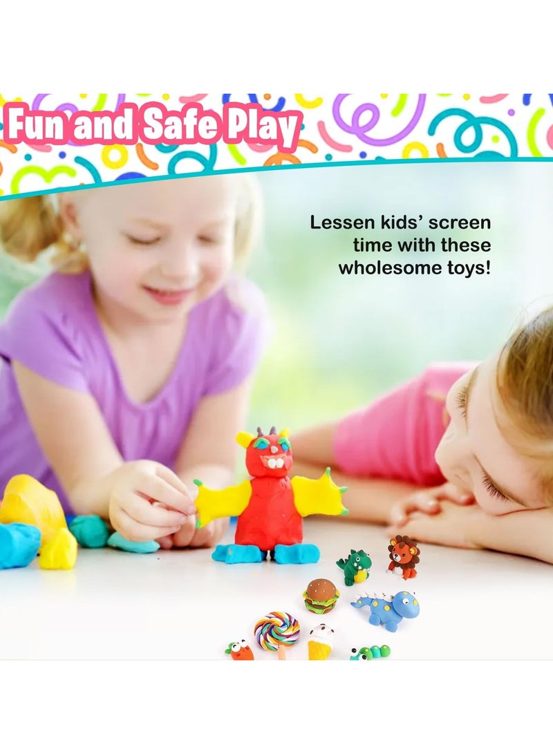 المنزل الذكي مجموعة طين سوبر كلاي للتشكيل بالهواء الجاف من هوم سمارت، 36 لونًا، لعبة تعليمية للأولاد والبنات للأطفال - Image 4