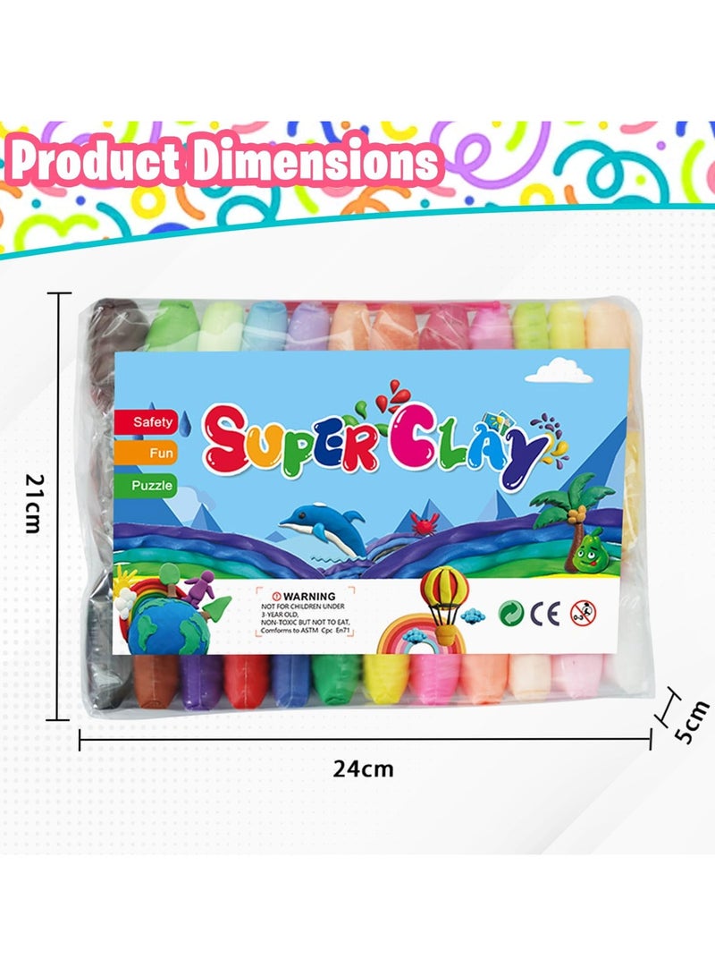 المنزل الذكي مجموعة طين سوبر كلاي للتشكيل بالهواء الجاف من هوم سمارت، 36 لونًا، لعبة تعليمية للأولاد والبنات للأطفال - Image 3