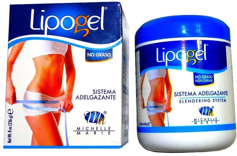 Lipogel Caffeine Slimming & Slendering System Cream 8 Oz - Non-Greasy Formula