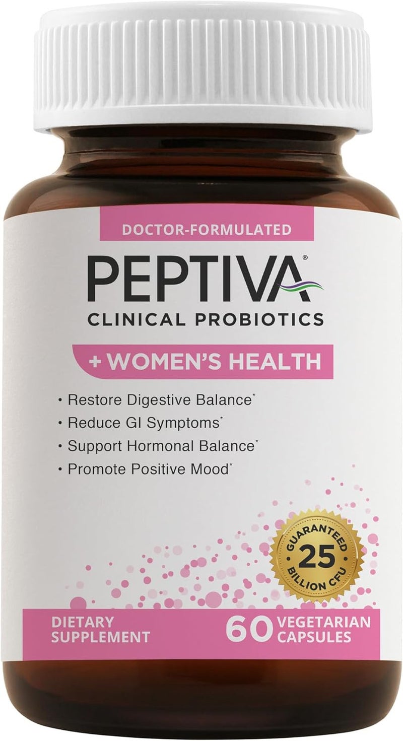 Peptiva Probiotics for Womens Health  Womens Probiotic and Digestive Support 25 Billion CFU MultiStrain Probiotic Lactobacillus Acidophilus Bifidobacterium  60 Vegetarian Capsules - Image 2
