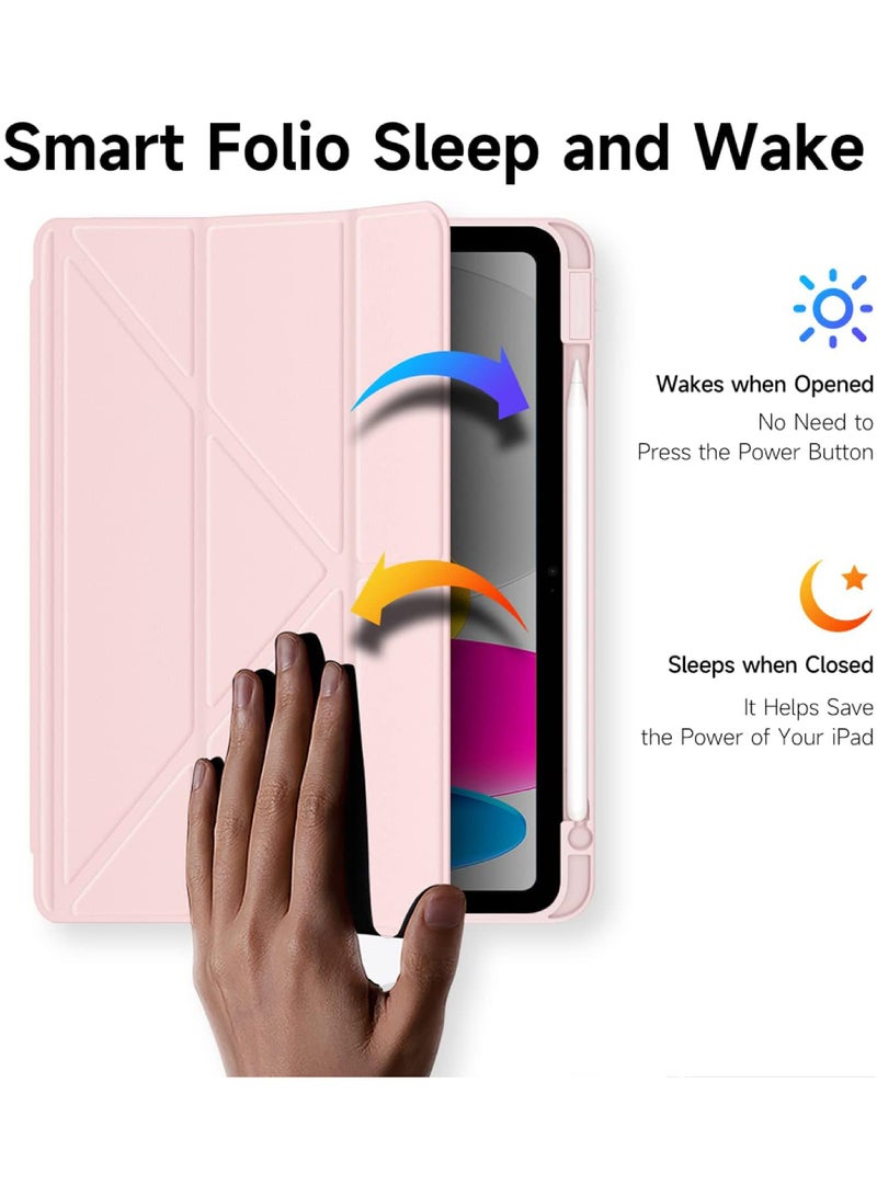 روك بو حافظة لجهاز iPad (A16) 11 بوصة 2025/iPad 10 10.9 بوصة 2022، غطاء خلفي شفاف مع حامل قلم، وغطاء حافظة مع خاصية السكون/التنشيط التلقائي لجهاز iPad 10 10.9 بوصة 2022/iPad 11 11 بوصة 2025 - Image 5