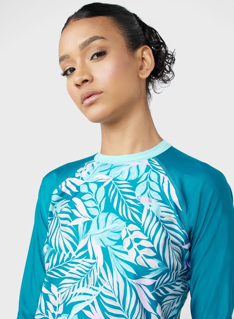 speedo Printed Swim Top  - Image 3