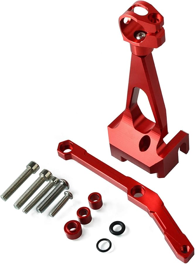 Motorcycle Steering Stabilizer Damper Mounting Bracket Kit Red For Yamaha MT09 FZ09 - Image 2