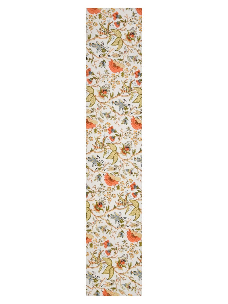 Clasiko Dining Table Runner; 14x72 Inches; Cotton; Floral Fantasy - Image 3