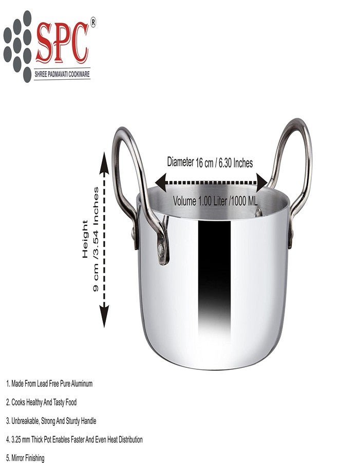 SPC Aluminium Stewpan with Lid, Thickness 3.25mm, Diameter 16 cm (1.50Ltr) - Image 2