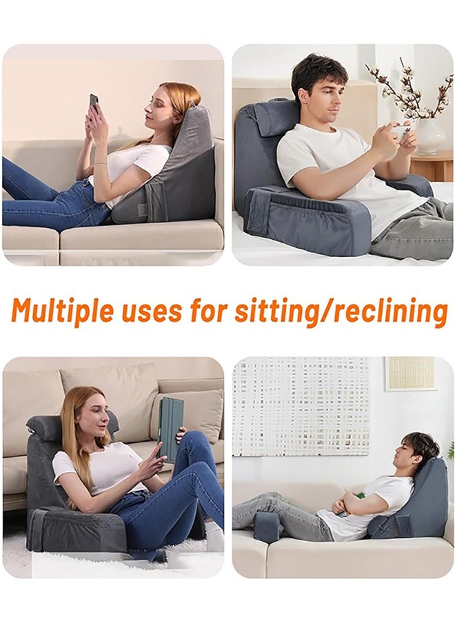 Garlo - Reading Pillow for Sitting in Bed Adult, Back Pillow for Bed Sitting up, Reading & Bed Rest Pillows for Watching TV/Reading, Gaming, Resting in Bed, Couch or Floor - Image 1