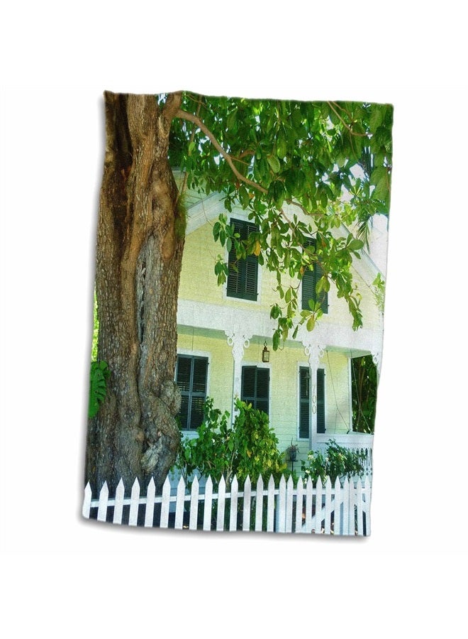 3DROSE 3D Rose Victorian Key West House TWL_41627_1 Towel, 15" x 22" - Image 2