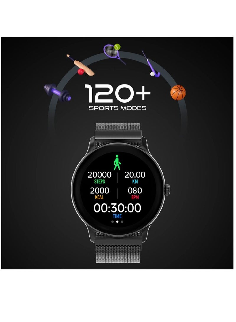 Zoom Plus Bluetooth Calling Full Touch Display Multi-Function Heart Rate Monitoring Smartwatch Black - Image 3