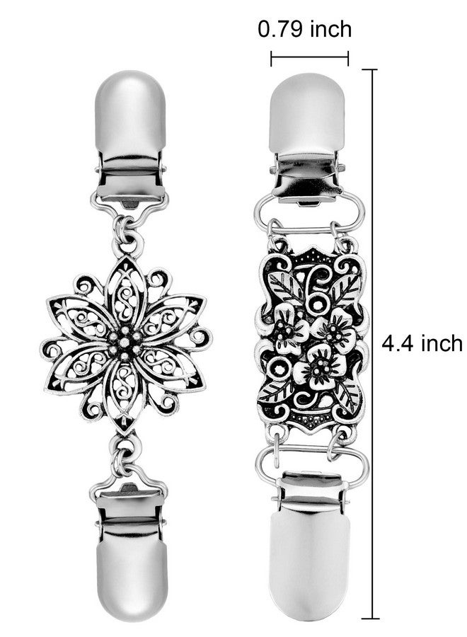 Jetec 2 Pieces Retro Sweater Collar Clips For Women Shawl Clip Waist Cincher Clips Cardigan Clips Shirt Dresses Clips - Image 3