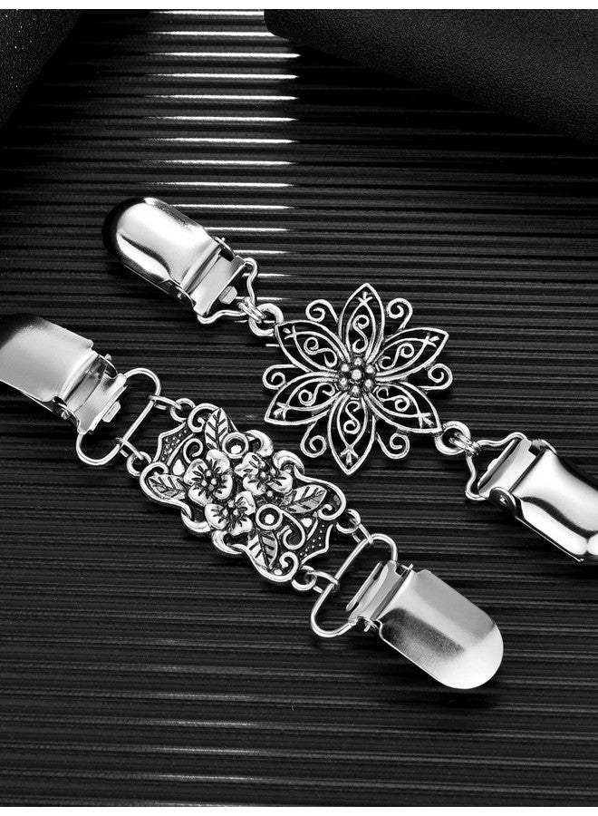 Jetec 2 Pieces Retro Sweater Collar Clips For Women Shawl Clip Waist Cincher Clips Cardigan Clips Shirt Dresses Clips - Image 5