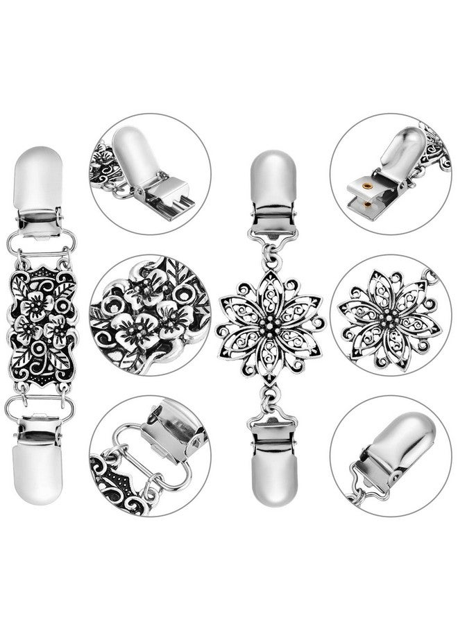 Jetec 2 Pieces Retro Sweater Collar Clips For Women Shawl Clip Waist Cincher Clips Cardigan Clips Shirt Dresses Clips - Image 4