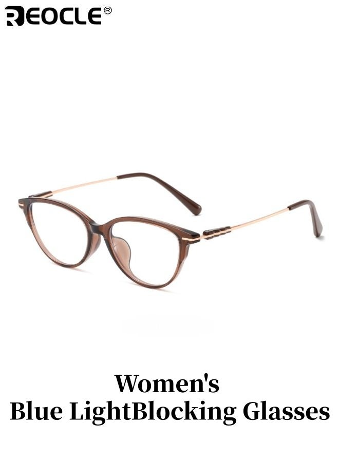 REOCLE Women's  Blue Light Blocking Glasses Small Frame Computer Lens Bluelight Blocker for Women Men Teens Screen Use - Image 1