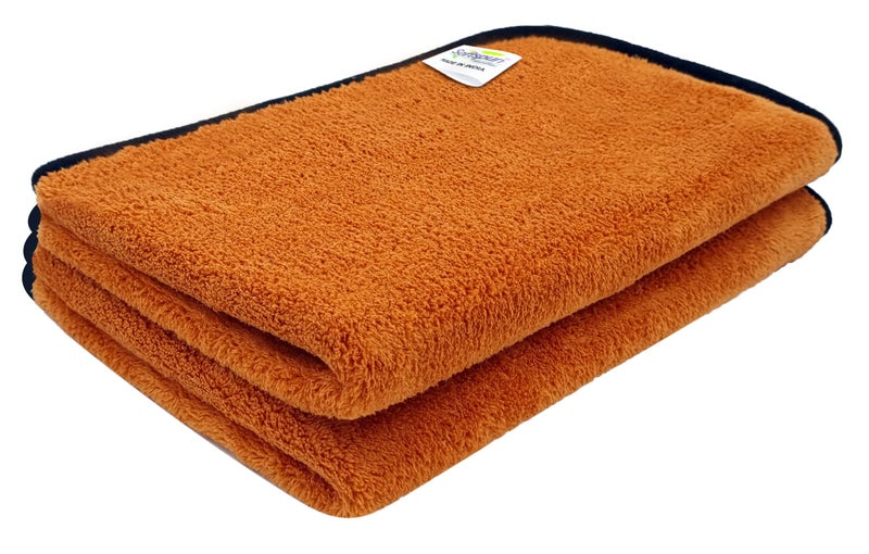 SOFTSPUN Microfiber Face & Hand Towel 2 Pc Brown! Ultra Absorbent Super Soft & Lightweight Quick Drying for Men & Women Daily Use Unisex. - Image 1