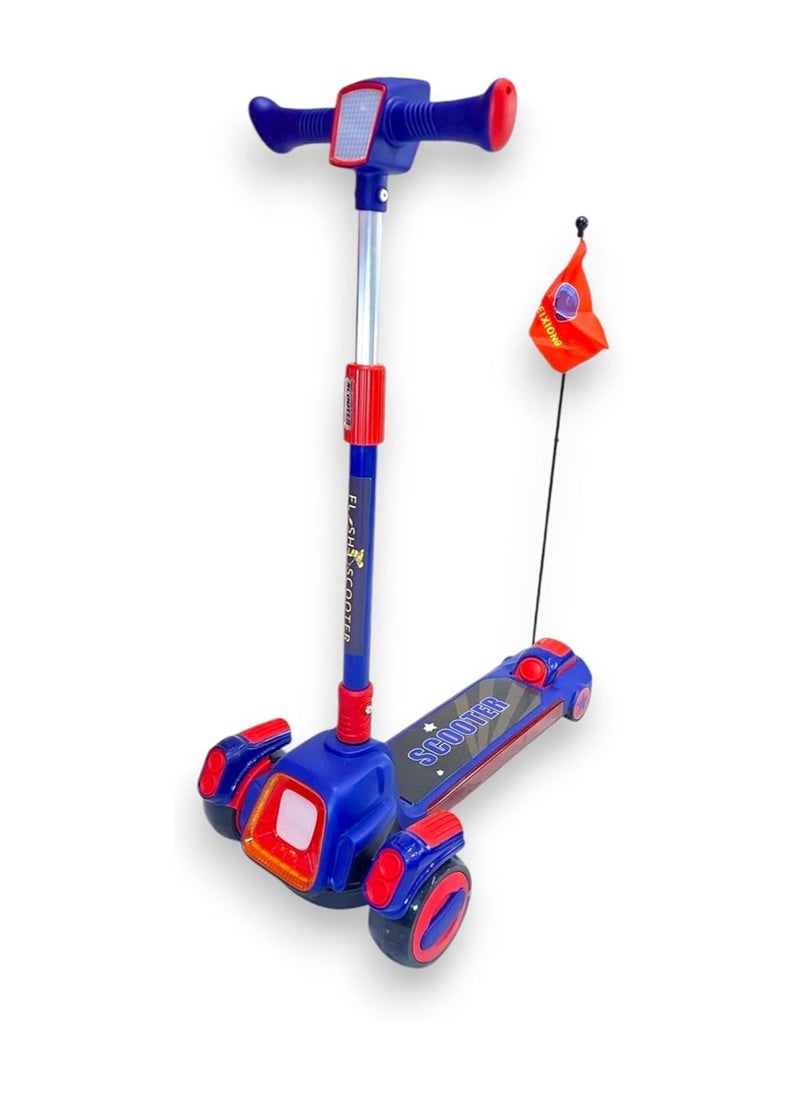 Flash Kids Scooter, Ages 3-10 years - from gtgtoys(BLUE)  - Image 2