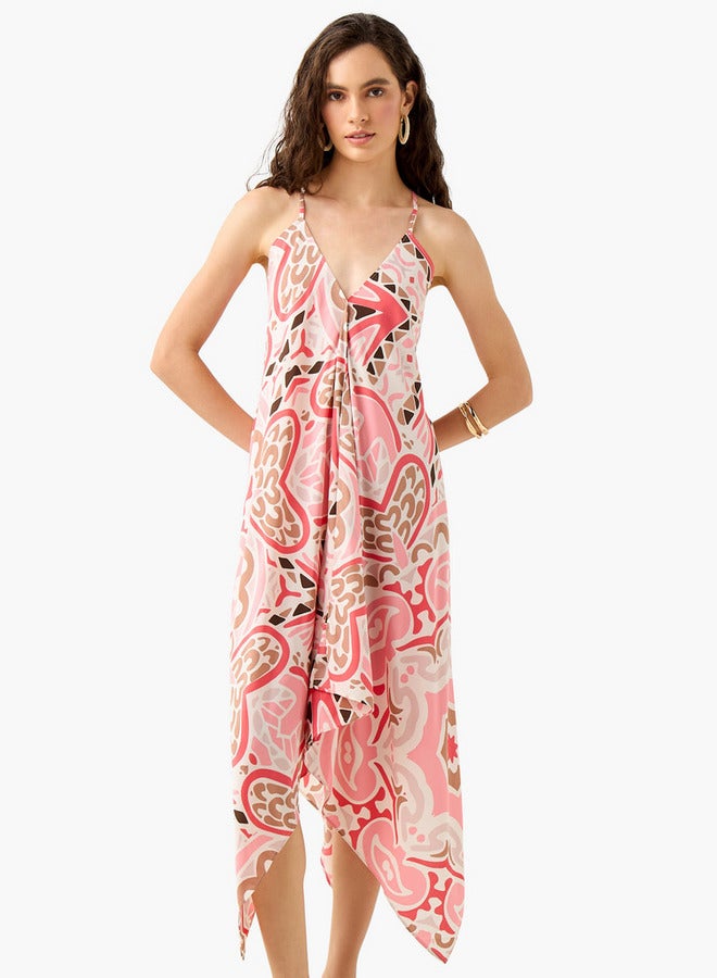 Splash FAV Printed V-Neck Dress - Image 2