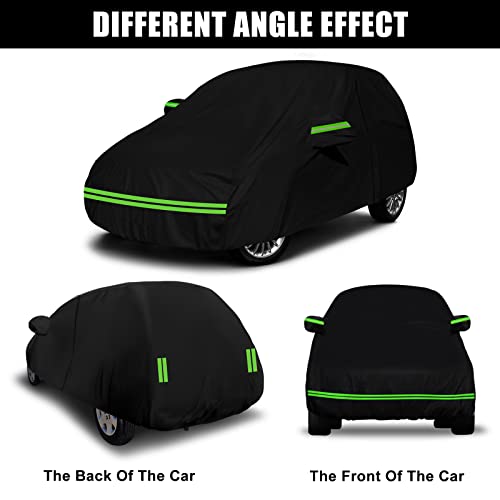 SPORTULI Waterproof Car Cover Replace for 2001-2010 Chrysler PT Cruiser, 6 Layers All Weather Car Covers with Zipper Door & Windproof Bands for Snow Rain Dust Hail Protection (PT Cruiser) - Image 4