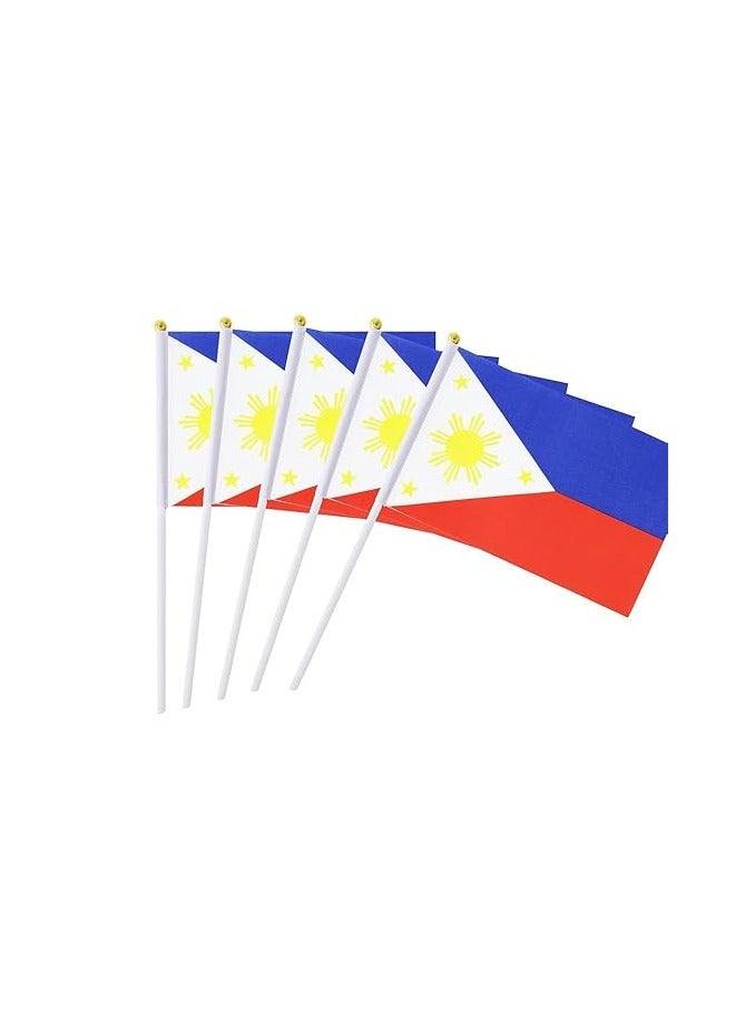 PRINTSHOP4ME Set of 10 Hand-Held Mini Country Flags - Perfect for Parades - Festivals and Party Decorations - Party Favors and Event Supplies - Image 1