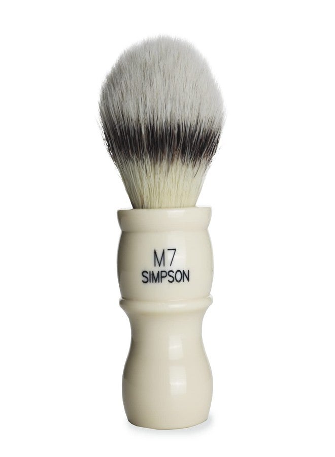 Simpson Shaving Brushes Alexander Simpson M7 Synthetic Best Hair Brush, Faux Platinum Synthetic Shaving Brush (Ivory) - Image 3