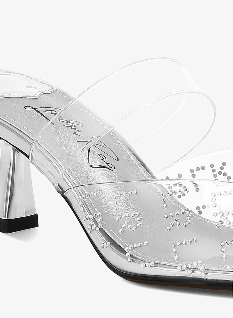 London Rag Silver Pointed Toe Kitten Heels in Silver for Women | Best Price UAE
