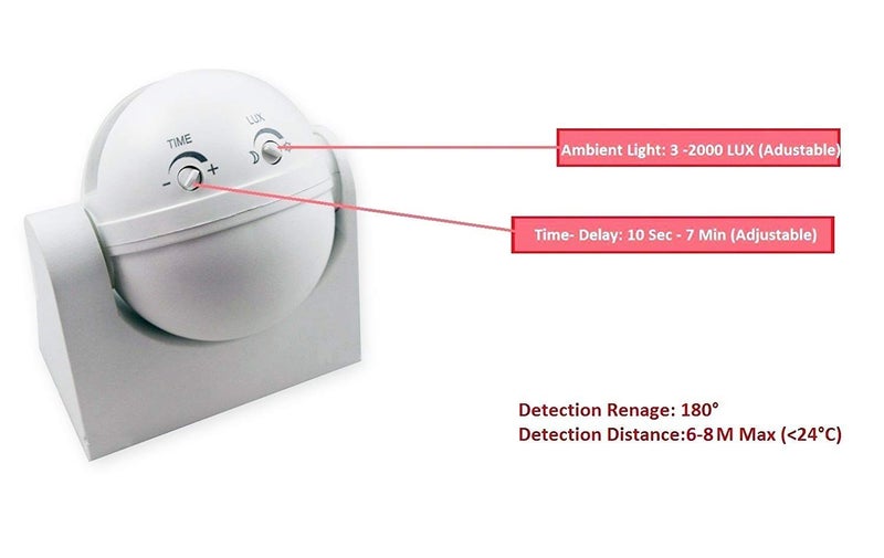 RISARYA PIR MOTION SENSOR 12V DCAC Wired Sensor Security System